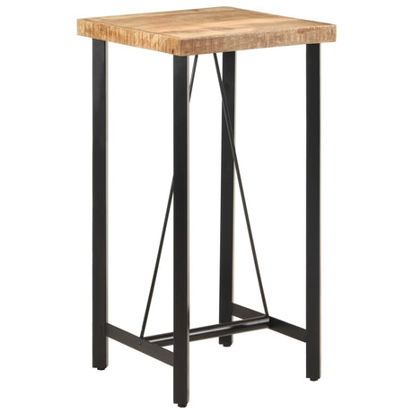 Vidaxl bartafel 55x55x107 cm massief mangohout en ijzer