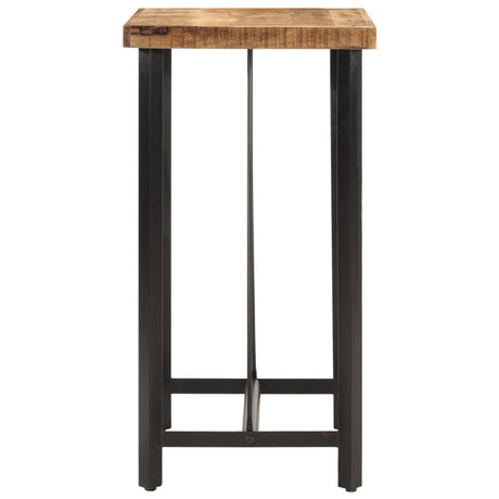Vidaxl bartafel 55x55x107 cm massief mangohout en ijzer