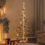 Vidaxl kerstdecoratie kerstboom 180 cm massief grenenhout