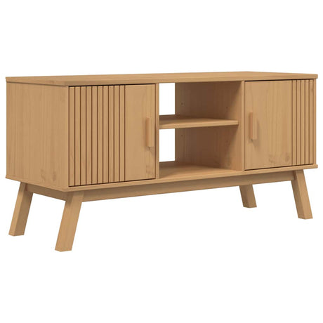 Vidaxl tv-meubel olden 114x43x57 cm massief grenenhout bruin