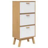 Vidaxl Schong Kabinet old 55x33x120 cm Pine Whine White a Brown