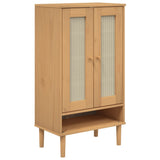 Vidaxl Shoe Cabinet Senja 59.5x35x107 cm Roard Look Pine Brown