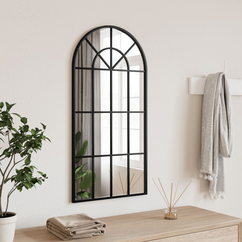 Vidaxl Wall Mirror Boog 40x80 cm Iron Black