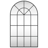 Vidaxl wandspiegel boog 60x100 cm ijzer zwart