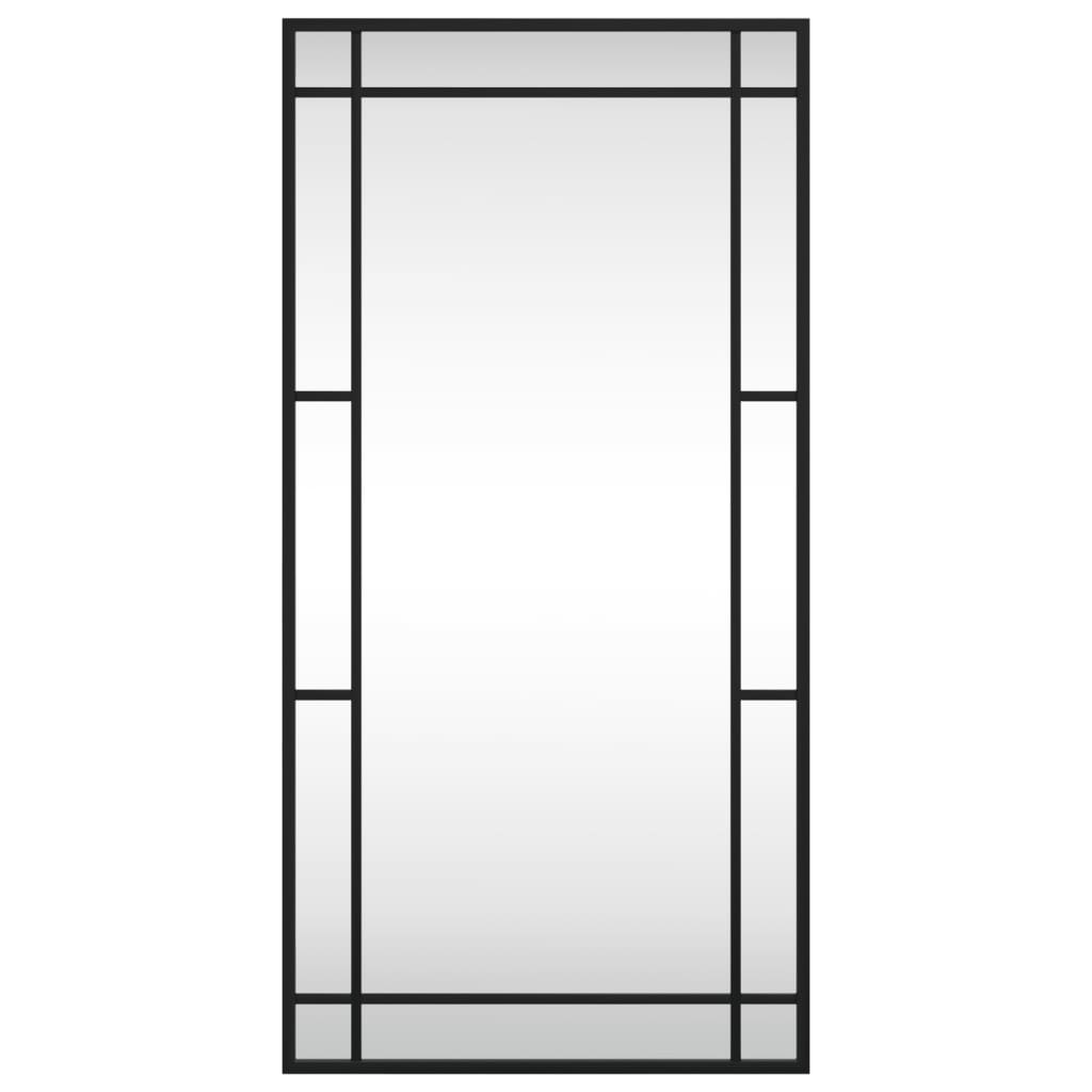 Vidaxl Mirror de pared rectangular 40x80 cm de hierro negro