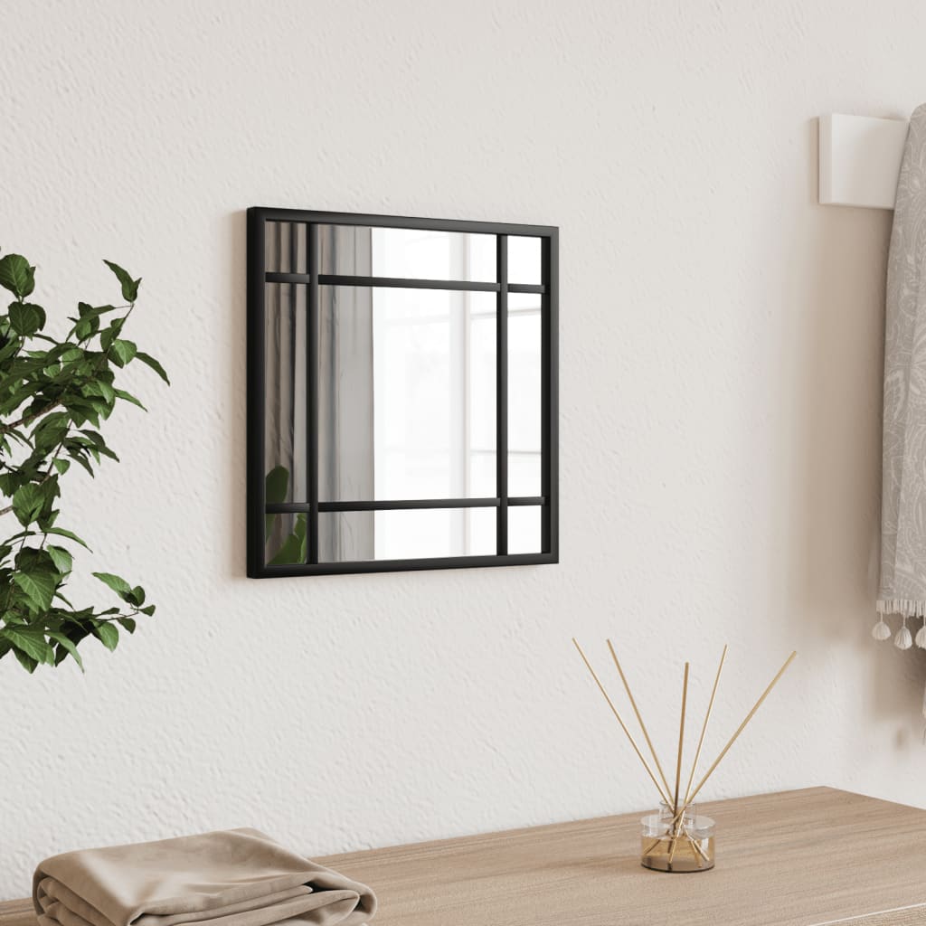 Vidaxl Wall Mirror Square 30x30 cm jern svart