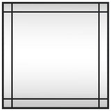 Vidaxl wandspiegel vierkant 60x60 cm ijzer zwart