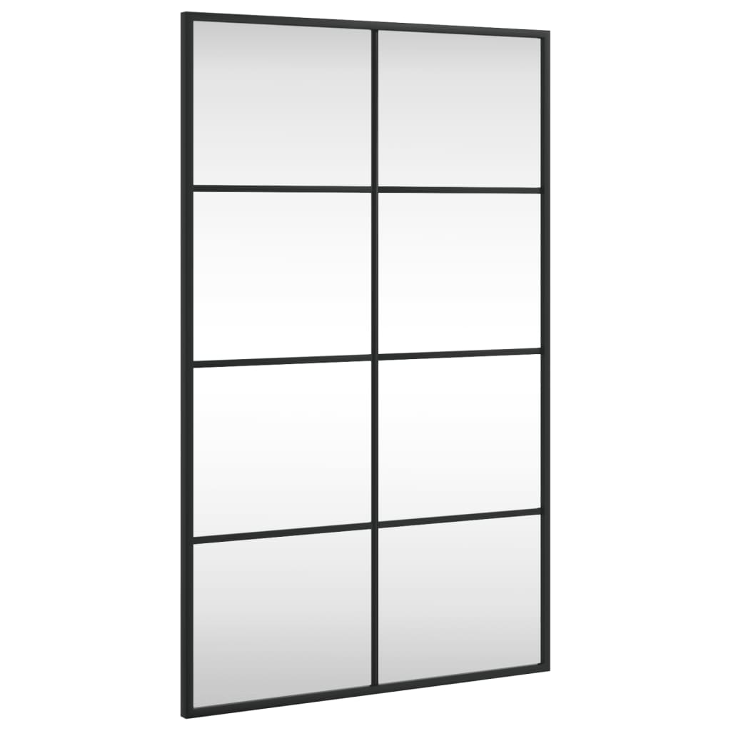 Vidaxl Mirror de pared rectangular 50x80 cm de hierro negro