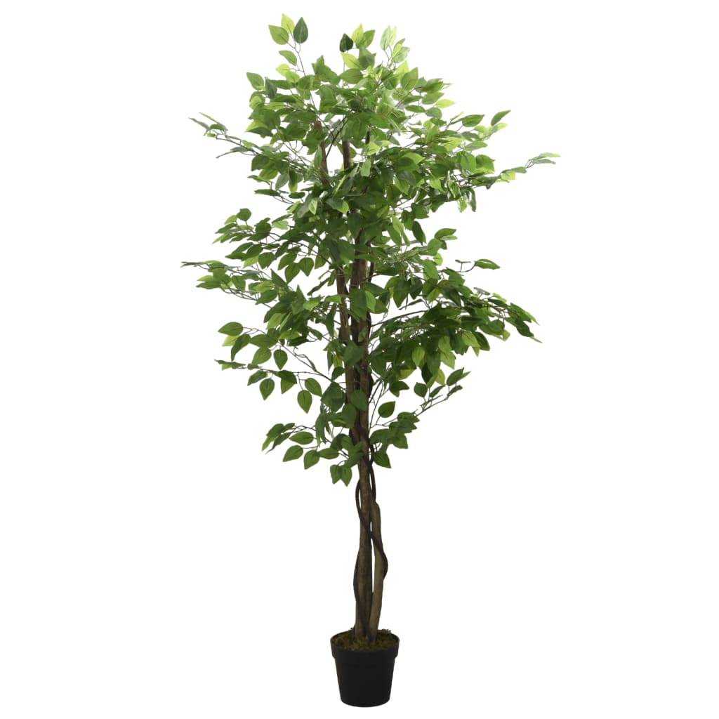 Vidaxl umělá rostlina ficus 630 listy 120 cm zelené