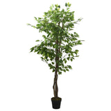 Vidaxl Artificial Plant Ficus 630 lämnar 120 cm grön