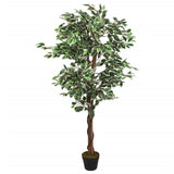 Vidaxl Planta Artificial Fica 378 Hojas 80 cm verde