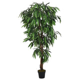 Vidaxl planta artificial mangoom 450 hojas de 120 cm verde