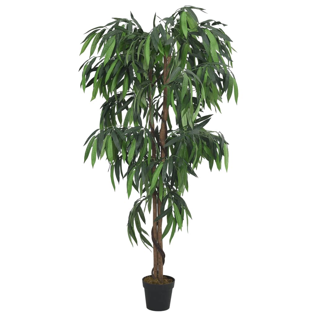 Vidaxl Artificial Plant Mangoboom 900 blad 180 cm grön