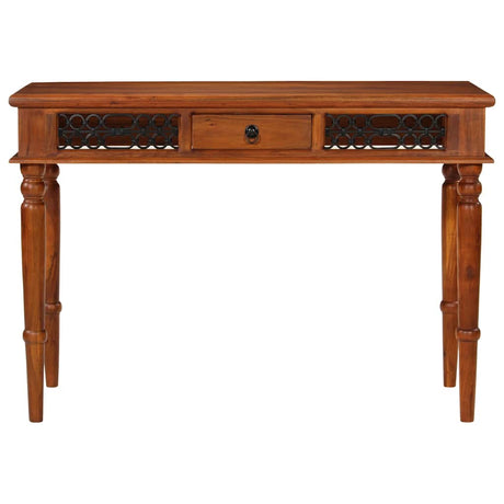 Vidaxl bureau met lade 110x50x76 cm massief acaciahout