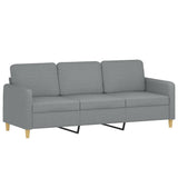 Vidaxl driezitsbank 180 cm stof lichtgrijs