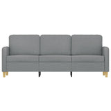 Vidaxl driezitsbank 180 cm stof lichtgrijs