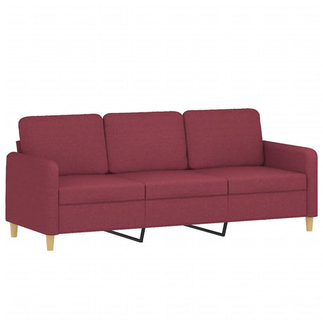 Vidaxl driezitsbank 180 cm stof wijnrood