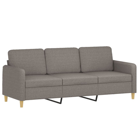 Vidaxl driezitsbank 180 cm stof taupe