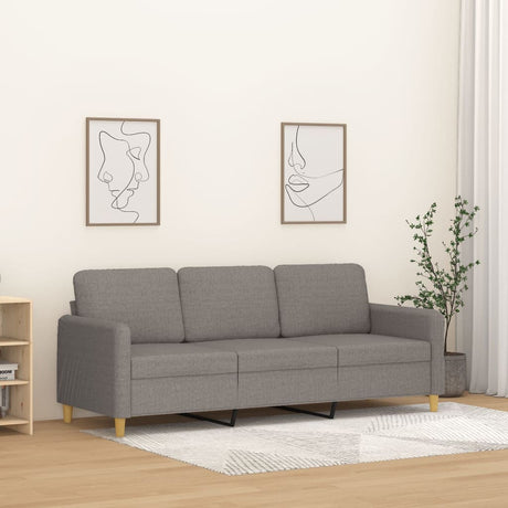 Vidaxl driezitsbank 180 cm stof taupe
