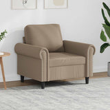Vidaxl fauteuil 60 cm kunstleer cappuccinokleurig