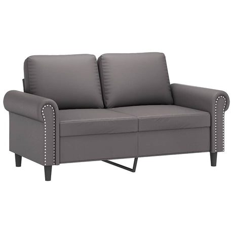 Vidaxl tweezitsbank 120 cm kunstleer grijs