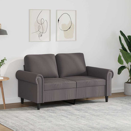 Vidaxl tweezitsbank 120 cm kunstleer grijs