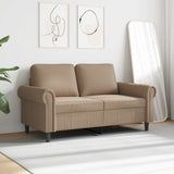Vidaxl tweezitsbank 120 cm kunstleer cappuccinokleurig