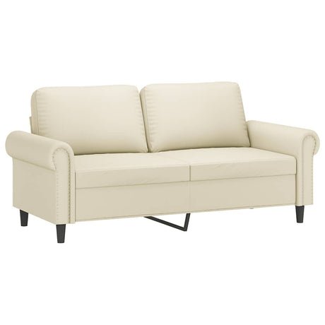 Vidaxl tweezitsbank 140 cm kunstleer crèmekleurig