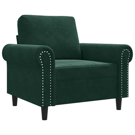 Vidaxl fauteuil 60 cm fluweel donkergroen