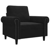 Vidaxl fauteuil 60 cm fluweel zwart