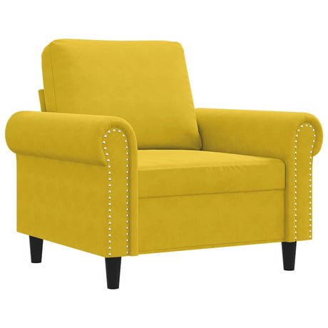 Vidaxl fauteuil 60 cm fluweel geel