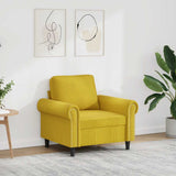 Vidaxl fauteuil 60 cm fluweel geel