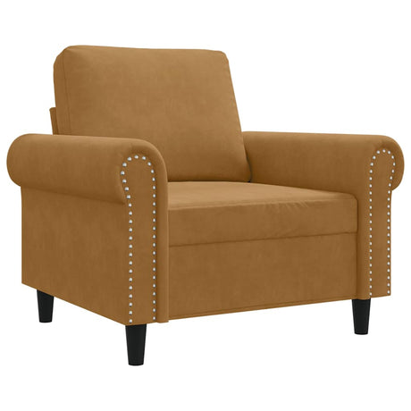 Vidaxl fauteuil 60 cm fluweel bruin