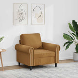 Vidaxl fauteuil 60 cm fluweel bruin