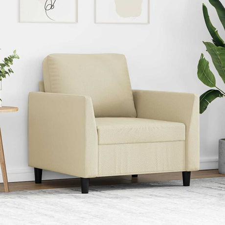 Vidaxl fauteuil 60 cm fluweel crèmekleurig