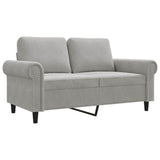 Vidaxl tweezitsbank 120 cm fluweel lichtgrijs