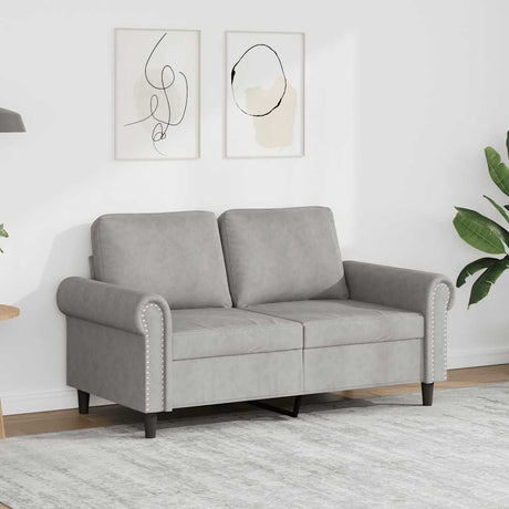 Vidaxl tweezitsbank 120 cm fluweel lichtgrijs