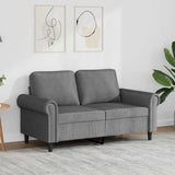 Vidaxl tweezitsbank 120 cm fluweel donkergrijs