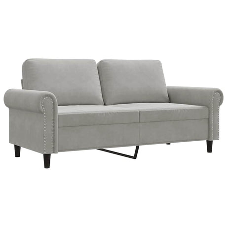 Vidaxl tweezitsbank 140 cm fluweel lichtgrijs