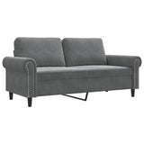 Vidaxl tweezitsbank 140 cm fluweel donkergrijs
