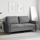 Vidaxl tweezitsbank 140 cm fluweel donkergrijs