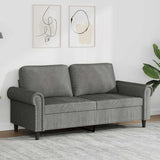 Vidaxl tweezitsbank 140 cm fluweel donkergrijs