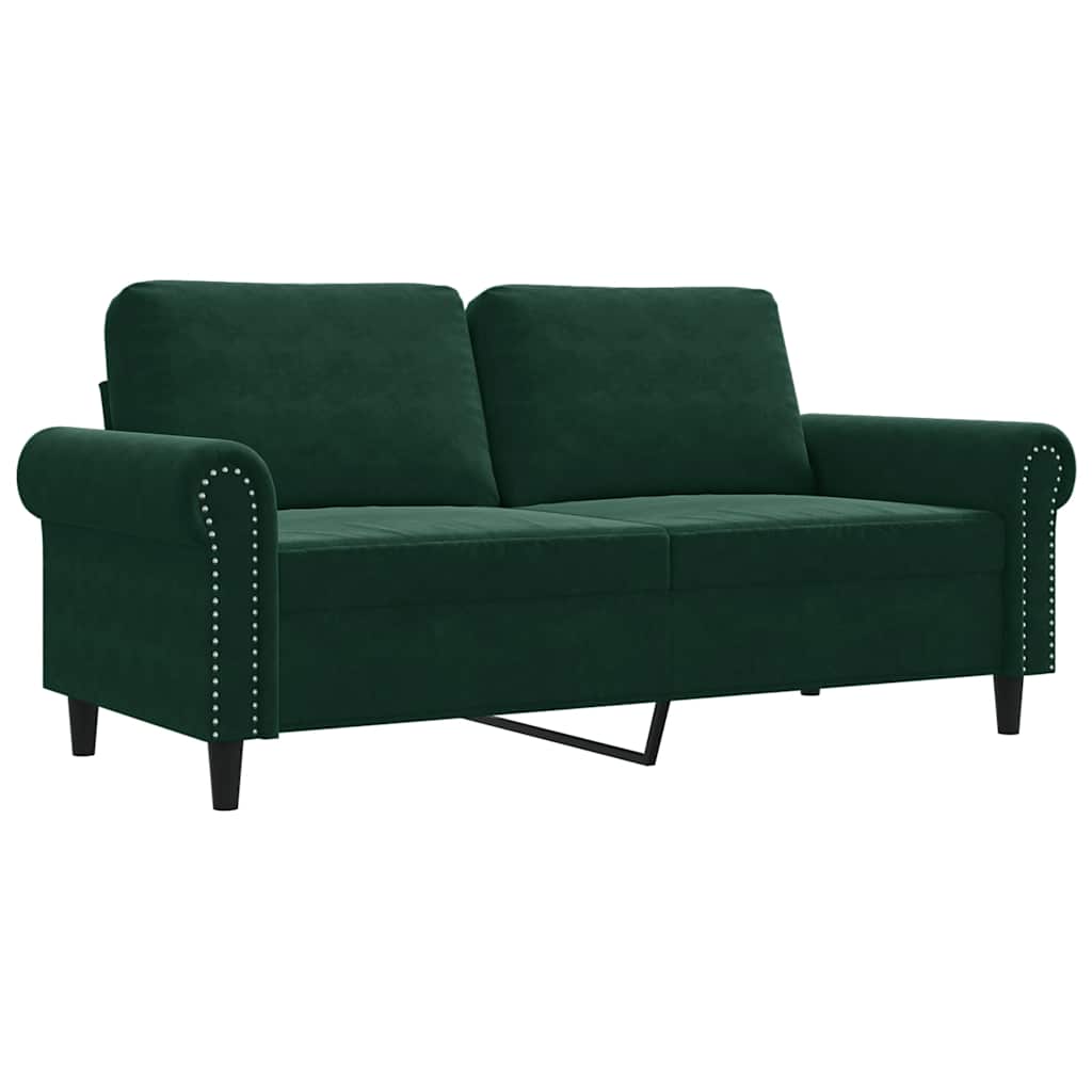 Vidaxl tweezitsbank 140 cm fluweel donkergroen
