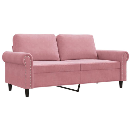 Vidaxl tweezitsbank 140 cm fluweel roze