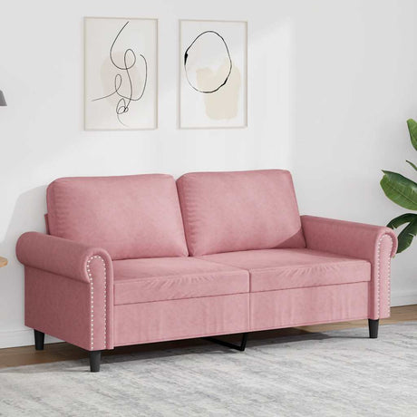 Vidaxl tweezitsbank 140 cm fluweel roze