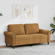 Vidaxl tweezitsbank 140 cm stof bruin