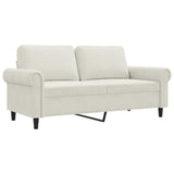 Vidaxl tweezitsbank 140 cm fluweel crèmekleurig