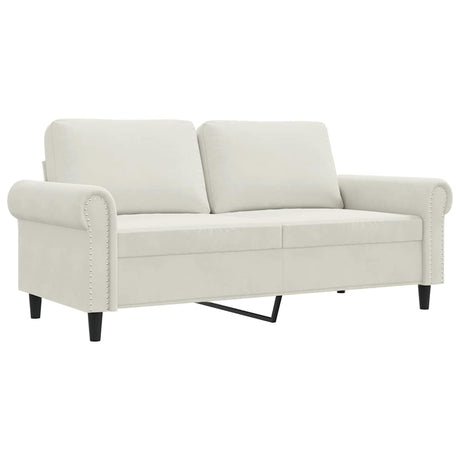 Vidaxl tweezitsbank 140 cm fluweel crèmekleurig