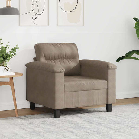 Vidaxl fauteuil 60 cm microvezelstof taupe