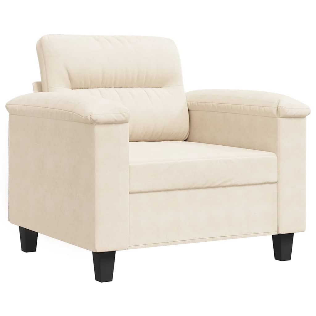 Vidaxl fauteuil 60 cm microvezelstof beige